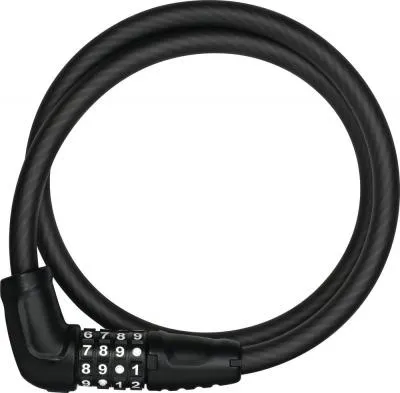 Замок ABUS вело трос 12мм, кодовый 4-х разр, Numerino 5412C/85см класс защиты 3/15, 300гр, черный